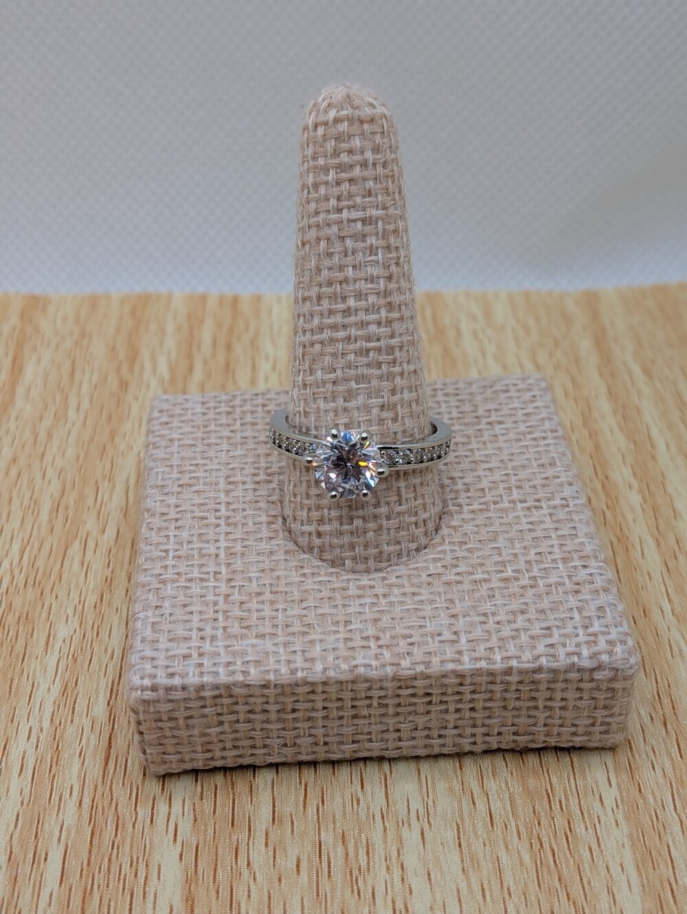 Sterling Silver Cubic Zirconia Engagement Style Ring